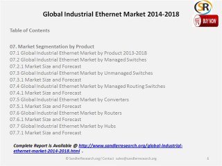 Global Industrial Ethernet Market 2014-2018