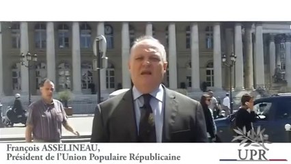 François Asselineau sur le Krach boursier du 18/08/2011 PART 1/3