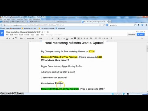 Real Marketing Masters February Profit Update - 3-4-14