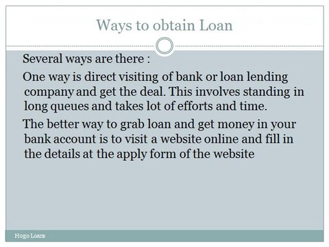 Hogo Loans provides various kinds of loans