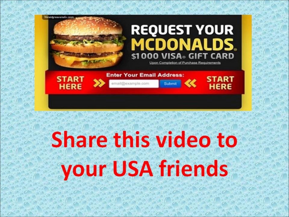 Get Mcdonald's $1000 gift card