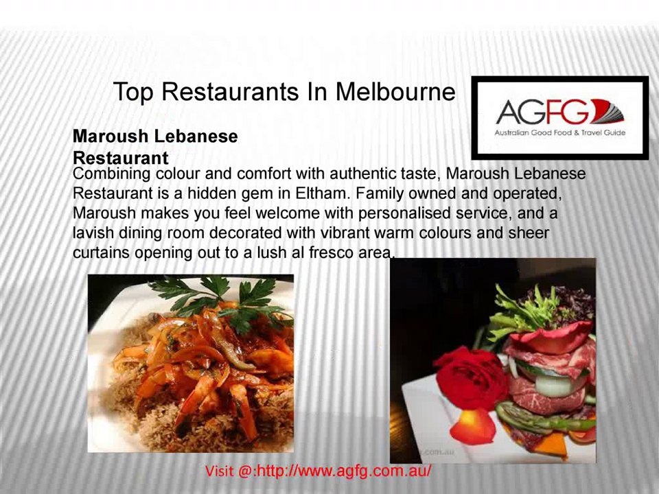 AGFG: Best Restaurants Melbourne in Australia