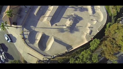 Skaters Ryan Sheckler and Greyson Fletcher filmed by a drone