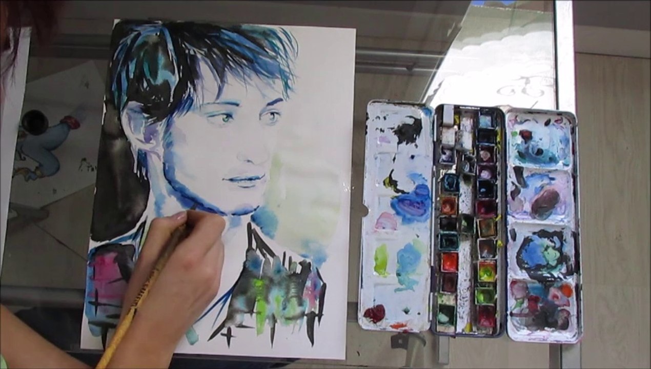 Speed drawing de Pierre Niney