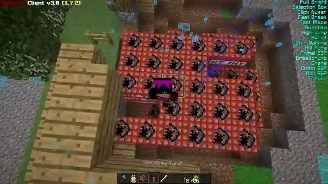 Minecraft : 1.7.2 - 1.7.5 Hacked Client