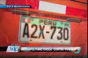 Bus alimentador del Metropolitano casi se empotró contra una casa en Independencia