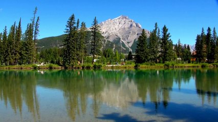 South banks of Bow River in Banff.