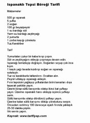 Ispanaklı Tepsi Böreği Tarifi