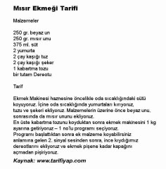 Mısır Ekmeği Tarifi