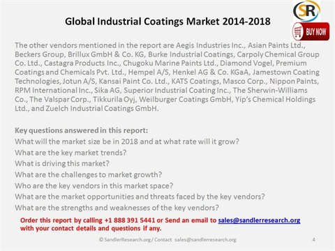 Global Industrial Coatings Market 2014-2018