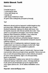 Sütlü Ekmek Tarifi