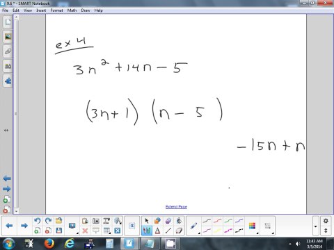 9.6 Factoring Polynomials of the form ax2+bx+c 3-5-14