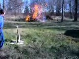 Catapulte Balle Tennis En Feu