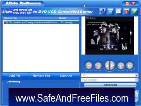 Get Altdo AVI MPEG RM WMV MOV ASF to DVD VCD Converter&Burner 6.2 Product Key Free