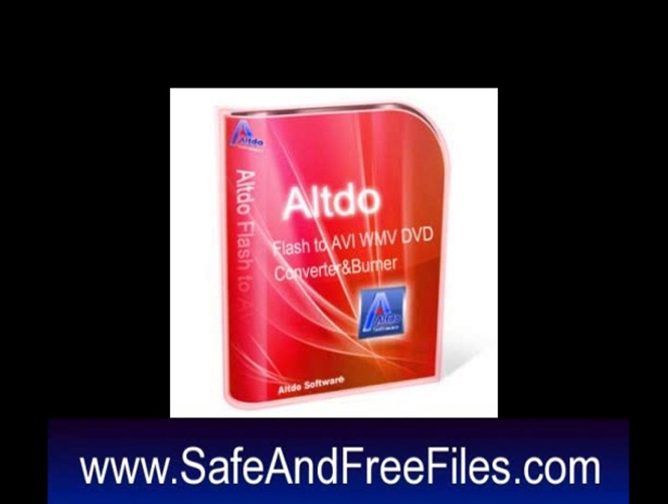 Get Altdo Flash to AVI WMV DVD Converter&Burner 6.0 Product Key Free