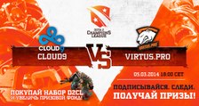 Cloud 9 vs Virtus.pro game 1 @ D2CL Season 2 (Russian)