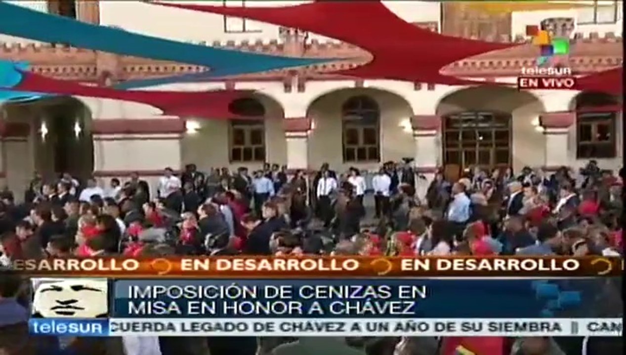 Realizan en Caracas una misa en honor al comandante Hugo Chávez