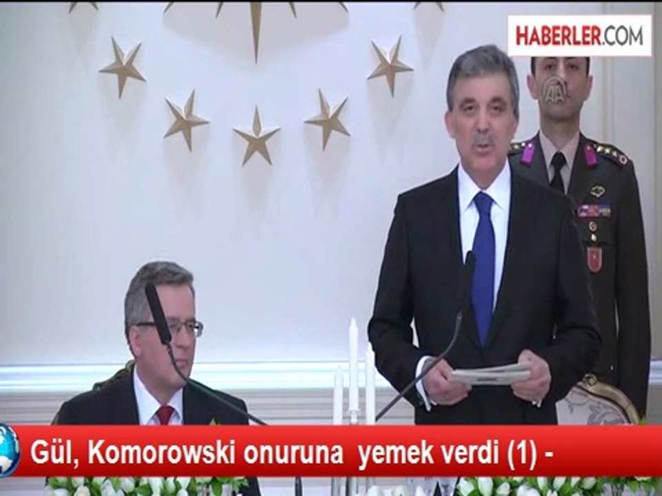 Gül, Komorowski onuruna  yemek verdi (1) -
