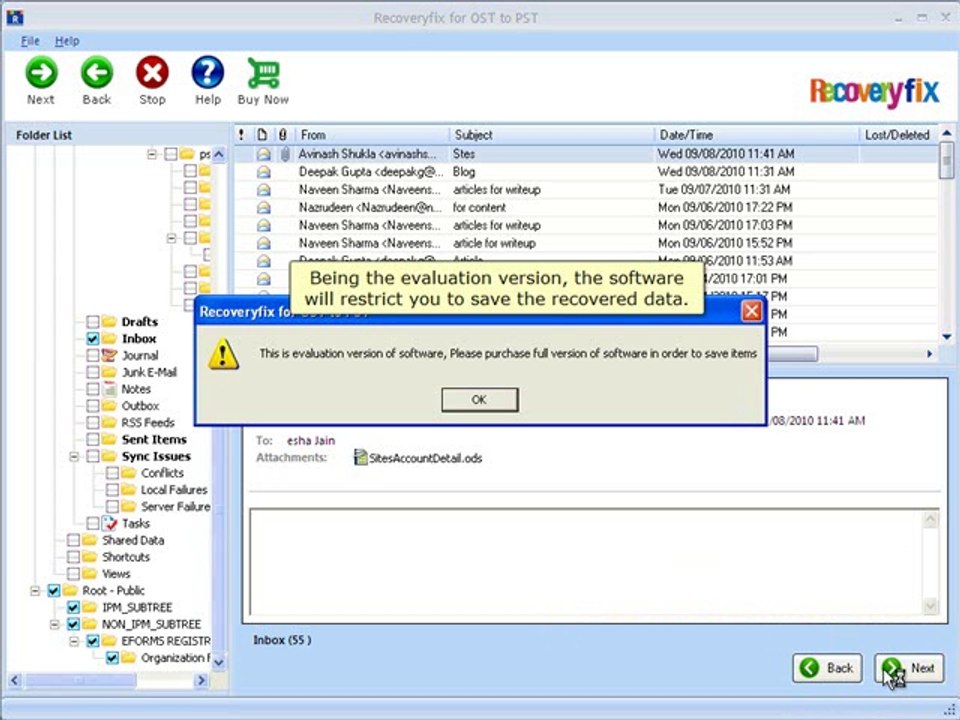 RecoveryFix for OST to PST Converter Tool