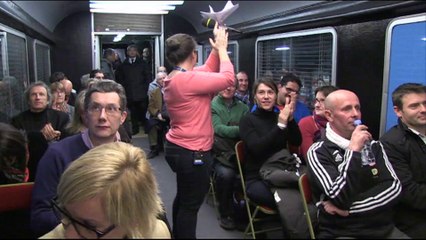 Le train Europe 1 des Municipales en escale à Saint-Etienne