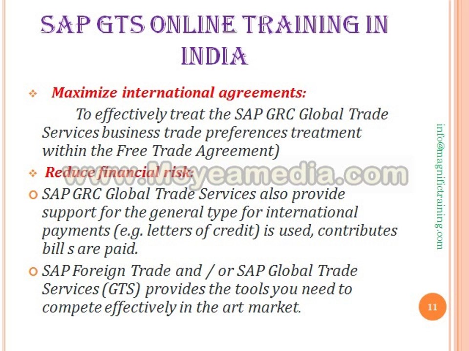 sap gts online training