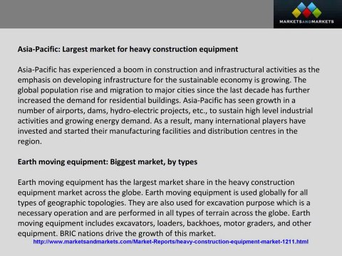 Heavy Construction Equipment Market Poise $195.0 Billion in 2018