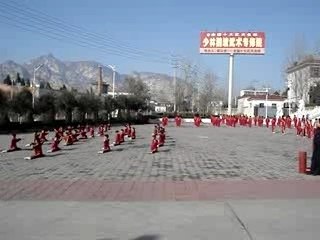 entraînement de kung-fu à Shaolin