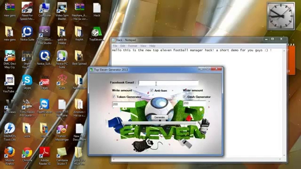Latest Top Eleven Generator Tokens Hack 2014