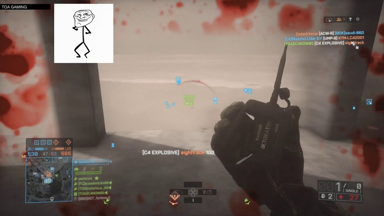 PS4 BF4 - C4NOW "Hey bro" trollolol