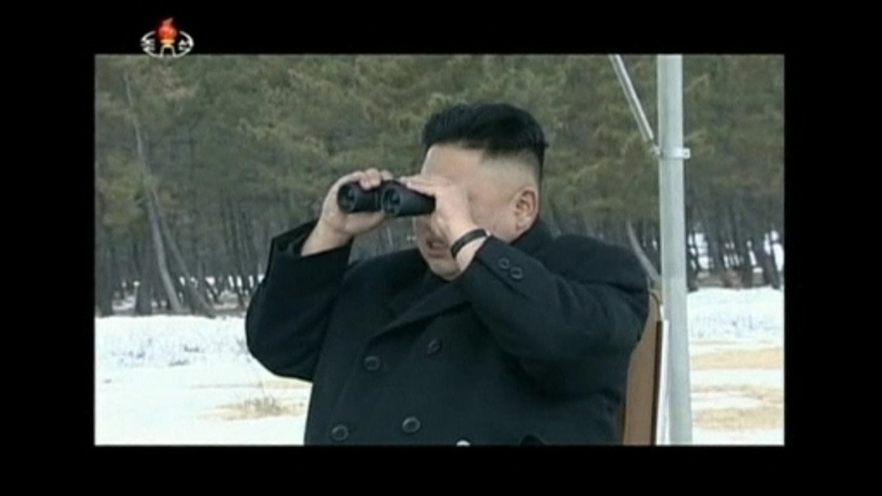 North Korea broadcasts Kim Jong Un watching artillery shooting contest