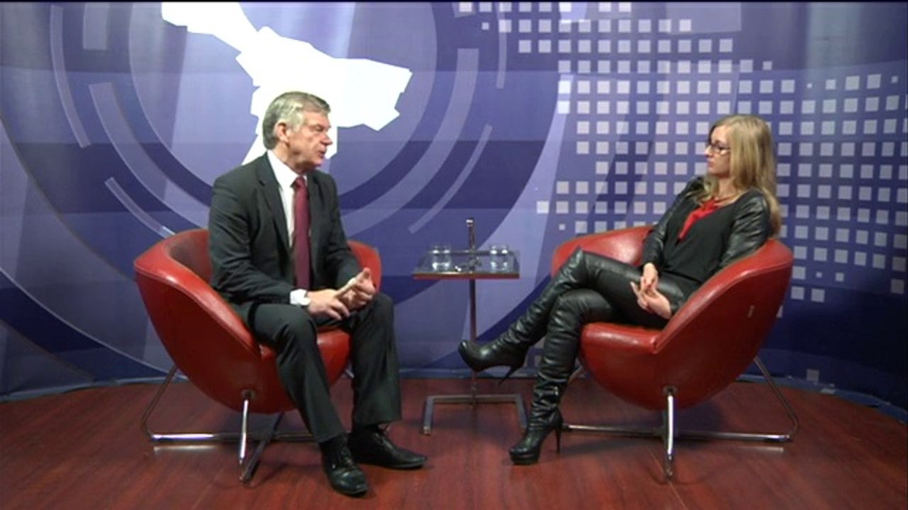 Prezydent Włocławka Andrzej Pałucki w studiu Telewizji Kujawy