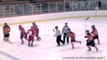 Un coup ultra violent en Hockey sur glace : le joueur reste à terre, K.O!