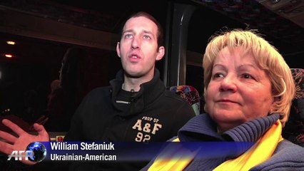 Ukrainian expats en route to Washington to seek US support