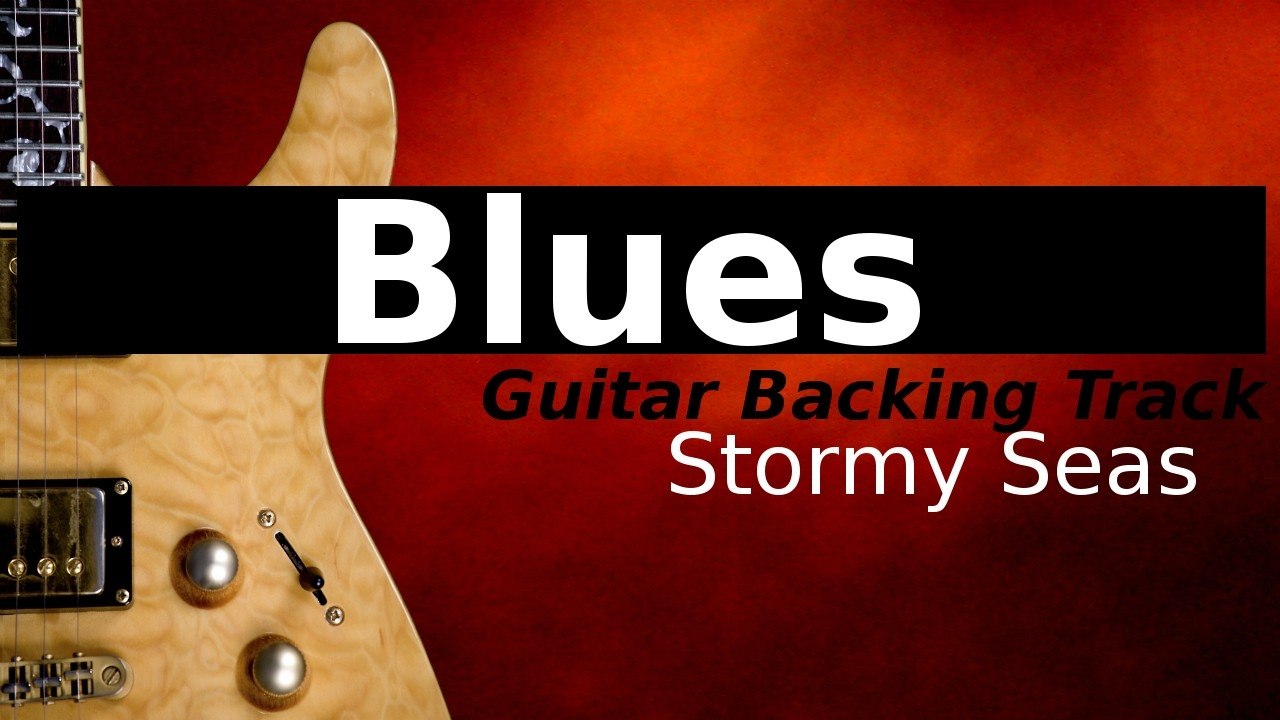 Blues Rock Jam Track for Guitar in A Minor - Stormy Seas