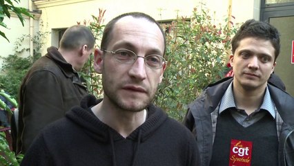 Des intermittents occupent la CGPME Ile-de-France à Paris