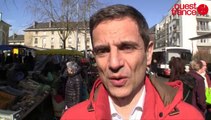 Les candidats aux municipales  font leur marché