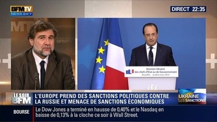 Video herunterladen: Le Soir BFM: Ukraine: Obama et l'UE menacent Moscou - 06/03 1/6