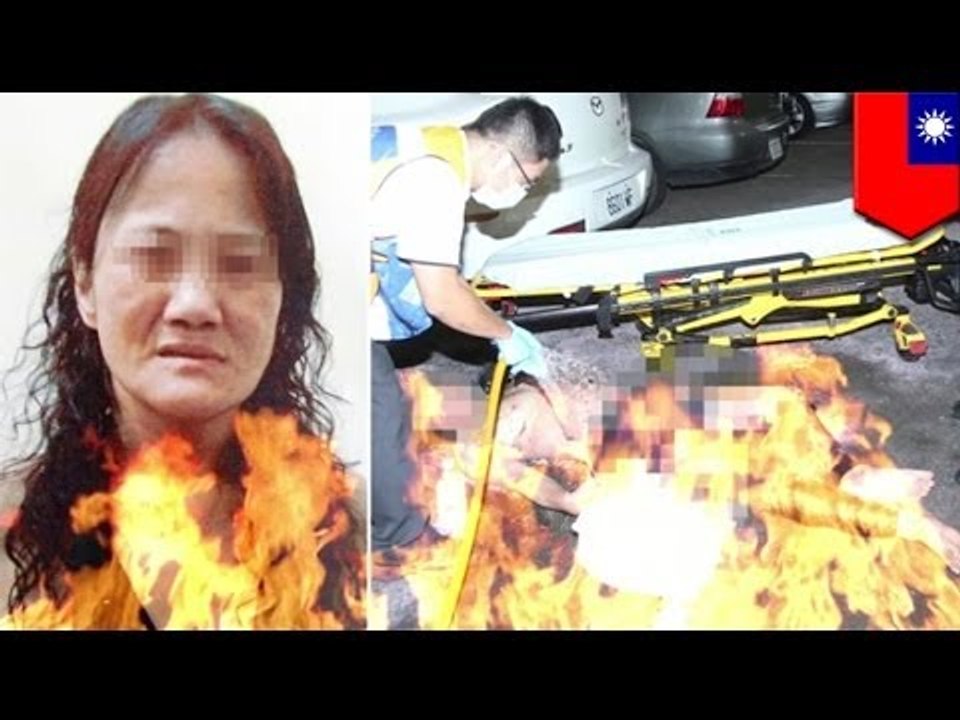 Greedy woman sets boyfriend on fire with gasoline