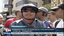 Motorizados de Caracas claman paz y piden cesar guarimbas y violencia