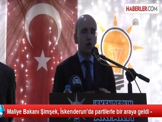 Maliye Bakanı Şimşek, İskenderun'da partilerle bir araya geldi -