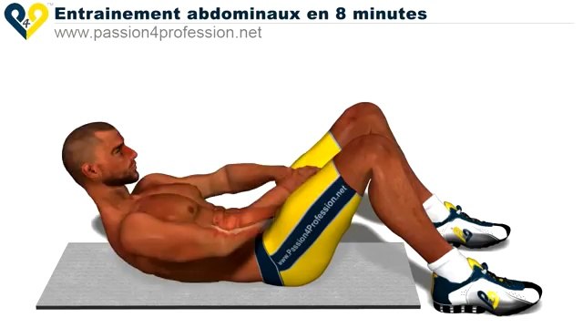 Abdos en 8 minutes, entrainements pour abdos en tablettes