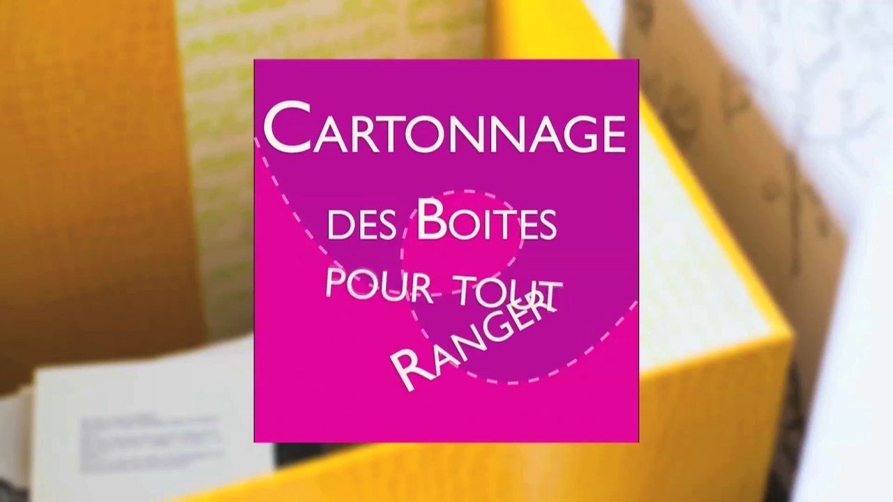 Bande annonce Cartonnage, des boîtes pour tout ranger de Valérie Deflandre et Catherine Jardon - Éditions Le Temps Apprivoisé