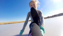 Amazing Figure Skating on a frozen lake - GoPro!