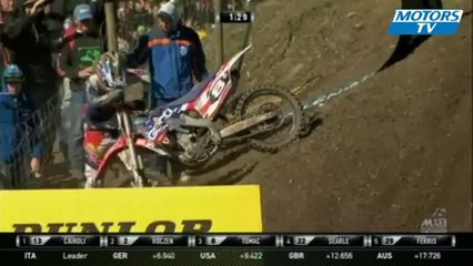 2013 FIM Motocross of Nations Big Crash for Eli Tomac