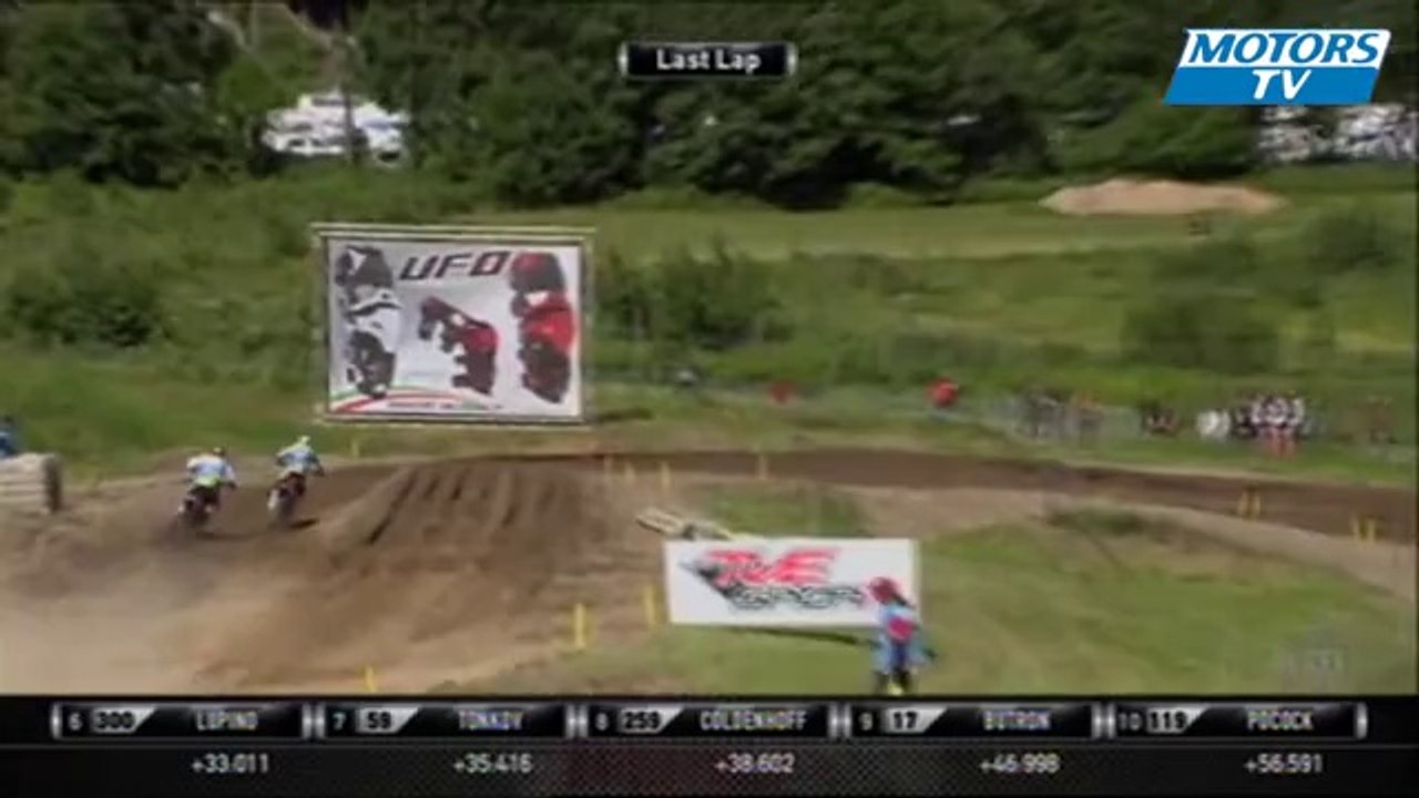 2013 FIM Motocross Sweden - MX2 Race 1 Last Lap Battle Herlings Tixier