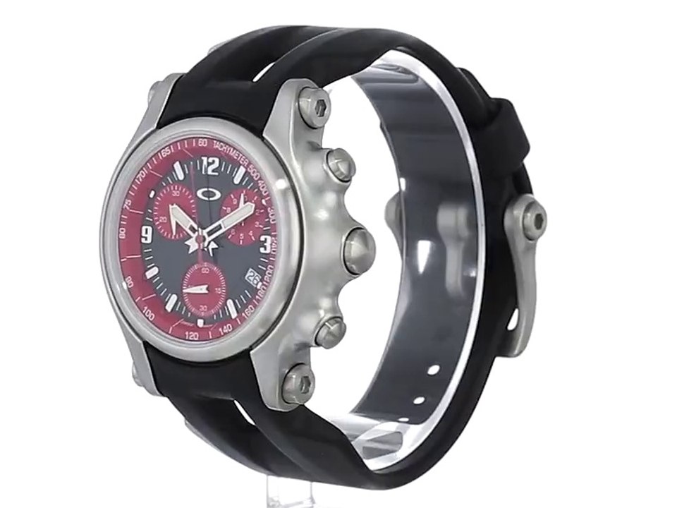 Oakley Men's 10-217 Holeshot Unobtainium Strap Edition Chronograph Rubber Watch
