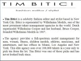 Tim Bitici Wilhelmina Models Picks a Winner