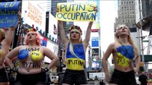 Femen protesta en NY contra Putin