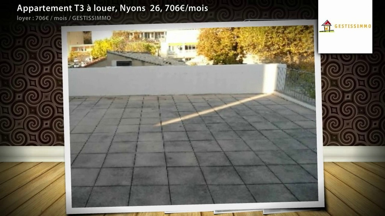 Appartement T3 à louer, Nyons  26, 706€/mois