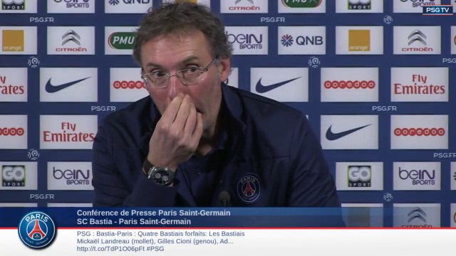 Conférence de presse de Laurent Blanc avant Bastia